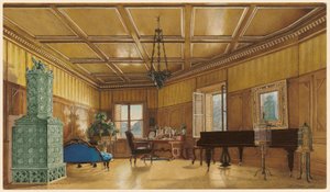 Musikrummet för ärkehertiginnan Margarete, prinsessan av Sachsen, i Schloss Ambras av Heinrich von Förster