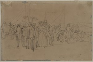 Passagerare för Rhen Steamer (recto) av Heinrich von Mayr