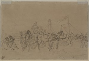 Passagerare för Rhen Steamer (verso) av Heinrich von Mayr