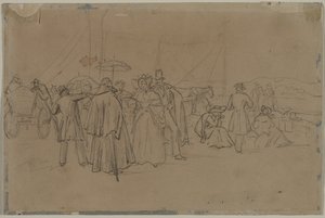 Passagerare för Rhen Steamer recto Passagerare för Rhen Steamer verso. av Heinrich von Mayr