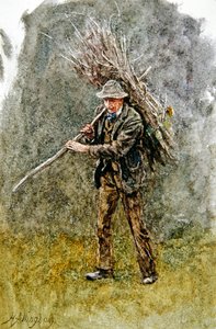 A Bundle of Wood (akvarell på papper) av Helen Allingham