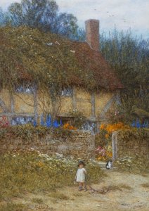 En stuga nära Godalming, Surrey av Helen Allingham