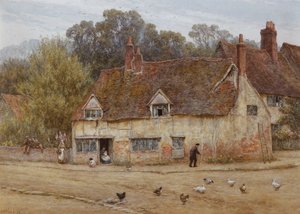 Vid Gamla stugan av Helen Allingham
