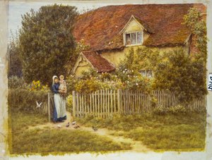 East End Farm, Moss Lane, Pinner av Helen Allingham