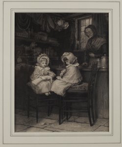 Flat Iron for a Farthing (bläck på papper) av Helen Allingham