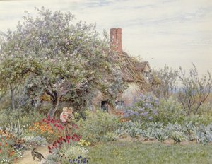 Nära Hambledon (wc på papper) av Helen Allingham