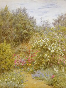 Roses in a Surrey Garden (wc på papper) av Helen Allingham