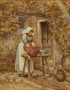 Tvättdagen, av Helen Allingham