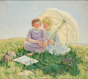 Parasollet (olja på duk) av Helen S. Johnston