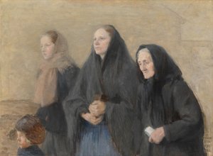 Kyrkobesökare (påskmorgonen) av Helene Schjerfbeck