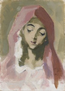 Barmhärtighetens madonna, efter El Greco av Helene Schjerfbeck