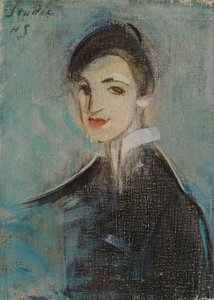 Sångerska i svart av Helene Schjerfbeck