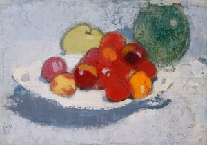 Stilleben med frukt, ca 1915 (olja på duk) av Helene Schjerfbeck