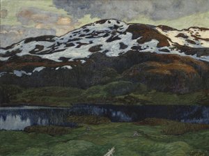 En sommarkväll nära Kallsjön (olja på duk)