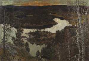 Höst, Nordingra (Olja på papper på duk monterad på masonit)