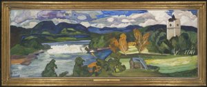 Vy över Ragunda, Jämtland av Helmer Osslund