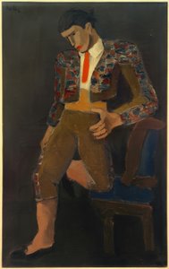 Torero lutad på en stol med ett knä av Helmut Kolle