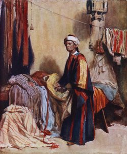 The Merchant (färg litho) av Hely Augustus Morton Smith