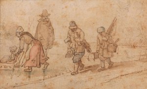 Figurer i ett vinterlandskap av Hendrick Avercamp