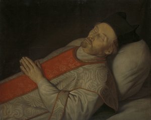 Porträtt av Joannes Putkamer (1600-1671) på hans dödsbädd
