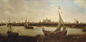 Utsikt över Haarlem från norr (olja på duk) av Hendrick Cornelisz. Vroom