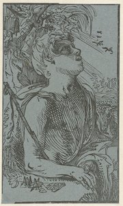 Johannes Döparen i vildmarken av Hendrick Goltzius (attributed to)