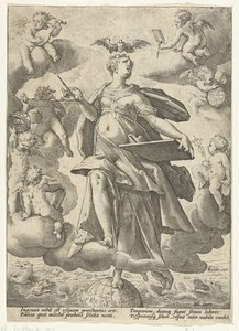 Allegori över konst av Hendrick Goltzius (workshop of)