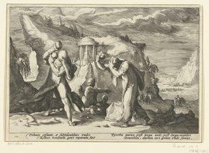 Deucalion och Pyrrha skapar en ny mänsklig ras Ovidius metamorfoser (serietitel)