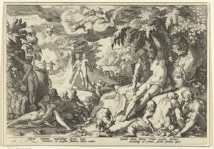 Gyllene ålder Ovidius metamorfoser (serietitel) av Hendrick Goltzius (workshop of)
