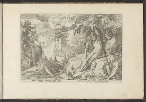 Gyllene ålder Ovidius metamorfoser (serietitel) Återskapanden av P. Ovidius Naso (serietitel) av Hendrick Goltzius (workshop of)