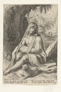 Johannes Döparen av Hendrick Goltzius (workshop of)