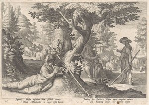Merkurius förvandlar Battus till en sten Metamorphoses of Ovid (serietitel)