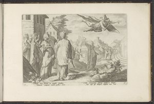Mercury blir kär i Herse Ovidius metamorfoser (serietitel) Rekreationer av P. Ovidius Naso (serietitel) av Hendrick Goltzius (workshop of)