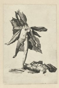 Pyramus och Thisbe av Hendrick Goltzius (workshop of)