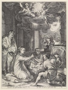 Herdarnas tillbedjan av Hendrick Goltzius
