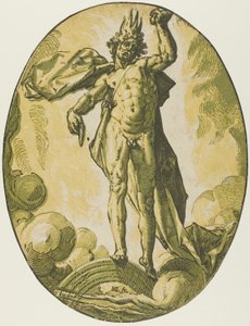 Aether, tallrik sex från Demogorgon and the Deities av Hendrick Goltzius