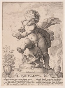 Allegori om förgänglighet (Quis Evadet) av Hendrick Goltzius