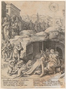 Trehungarnas tillbedjan av Hendrick Goltzius