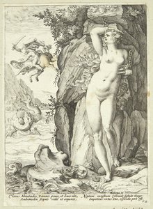 Andromeda befrias av Perseus av Hendrick Goltzius