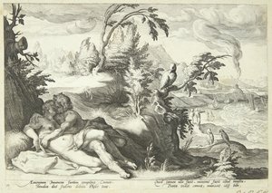 Apollon och Koronis av Hendrick Goltzius