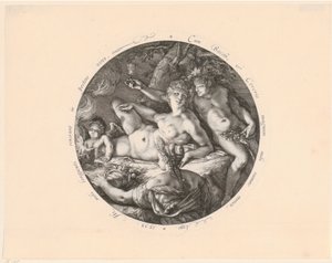 Bacchus, Ceres och Venus av Hendrick Goltzius