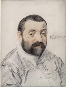 Porträtt av Jacopo Palma il Giovane av Hendrick Goltzius