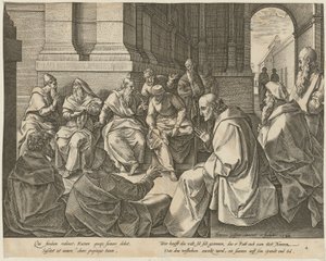 Boas och de tio äldste, blad 4 i serien ”Ruts historia” av Hendrick Goltzius