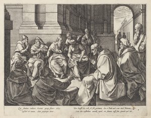 Boas och de äldste The History of Ruth (serietitel) av Hendrick Goltzius