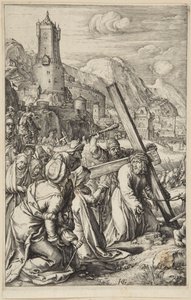 Kristus bär korset av Hendrick Goltzius
