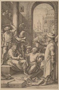 Kristus med törnekrona av Hendrick Goltzius