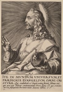 Kristus som Salvator Mundi av Hendrick Goltzius
