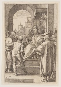 Kristus inför Pilatus, från Passionen av Hendrick Goltzius