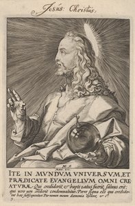 Kristus, ur "Kristus, apostlarna och Sankt Paulus med trosbekännelsen" av Hendrick Goltzius