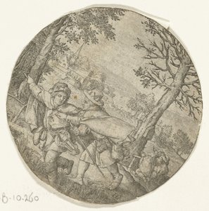Den blinda leder den blinda av Hendrick Goltzius